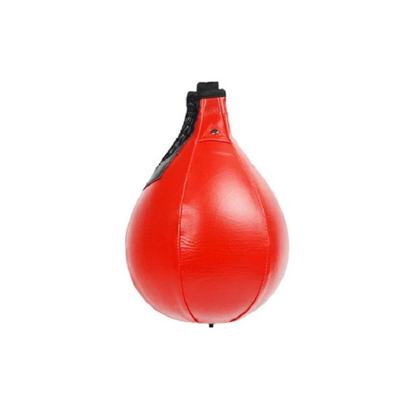 Black and White Suspended Pear Shaped Speed Ball for Boxing Red