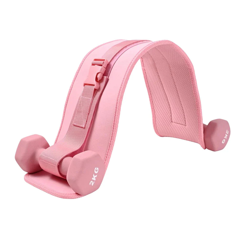 Pink Thrust Belt – for Dumbbells, Kettlebells, and Plates – Slip-Resistant Padding for Hip Protection – Perfect for Gym, Home, and On-The-Go Workouts