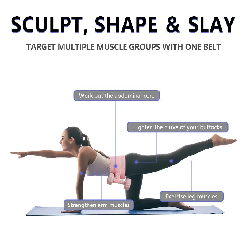 Pink Thrust Belt – for Dumbbells, Kettlebells, and Plates – Slip-Resistant Padding for Hip Protection – Perfect for Gym, Home, and On-The-Go Workouts