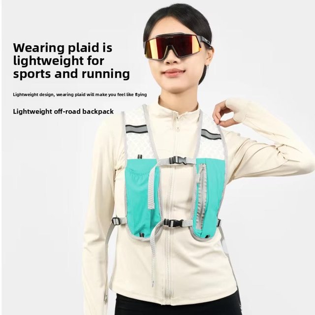 For Biking Running Storage Vest Lightweight Running Vest Reflective Hydration Water Chest Pack with Phone Storage Pocket