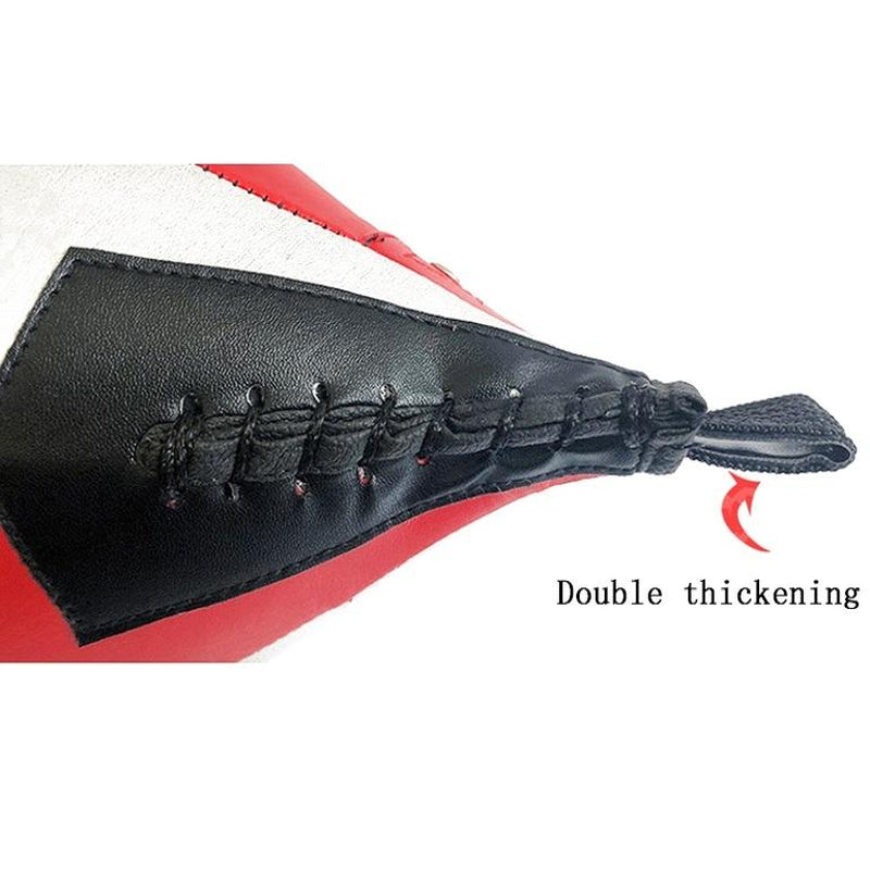 Black and White Suspended Pear Shaped Speed Ball for Boxing Red