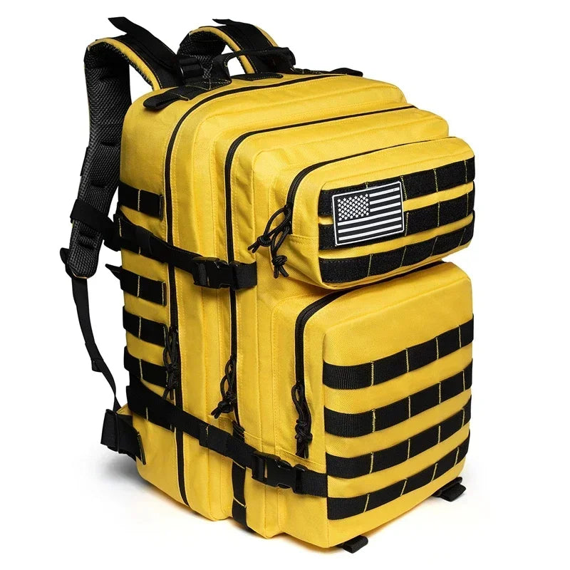 NNEOBA 45L Tactical Fitness Backpack Molle Rucksack Yellow-2