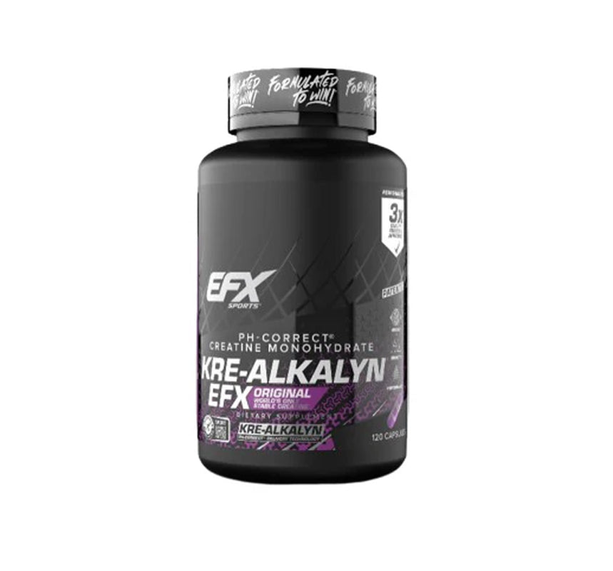EFX Sports Kre-Alkalyn EFX | Ph Correct Creatine Monohydrate Pill Supplement | Strength, Muscle Growth & Performance | 60 Servings, 120 Capsules
